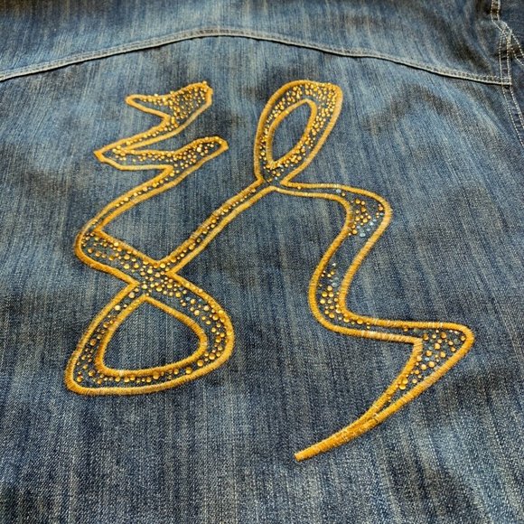Platinum Gear Jean Denim Jacket Embellished Cowboy Western Ranchware 4XL NWOT - Picture 7 of 12